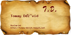 Tomay Dávid névjegykártya
