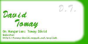 david tomay business card